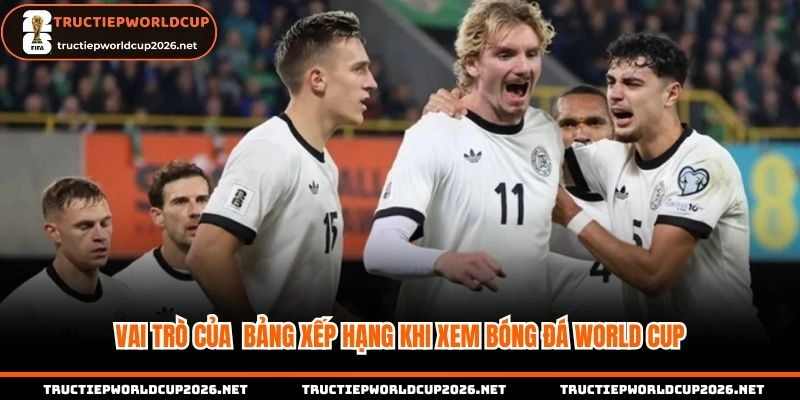 Vai trò của bảng xếp hạng bóng đá Worldcup