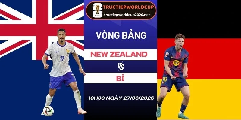 Soi kèo New Zealand vs Bỉ - Bảng G World Cup 10h00 27/06/2026